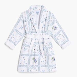 NWT Hill House Home The Tiny Hotel Robe - White Floral Patchwork